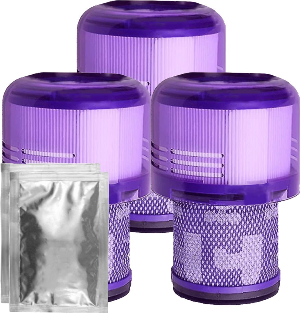 3x HEPA filter geschikt voor Dyson V11, SV14 en V15 steelstofzuigers inclusief geurkorrels lavendel — afbeelding 1