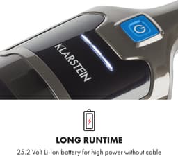 Klarstein TurboHybrid Cycloon stofzuiger, Accu stofzuiger, Draadloze stofzuiger met 50 min werktijd (2 zuigstanden, Kruimeldief, ruimtebesparend, Li-Ion) antraciet-blauw — thumbnail 2
