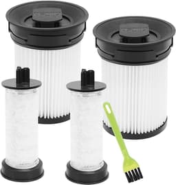 2 filters - Inclusief 2 cartridges + 2 zeefjes + 1 klein borsteltje - HX1 stofzuigeraccessoire filtercartridges en zeefjes - Filters voor Miele Triflex HX1 draadloze stofzuiger - Kunststof — thumbnail 2