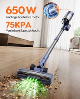Laresar V11- Steelstofzuiger Draadloos - Steelstofzuiger Zonder Zak Op Accu - 650W - 75000PA - 2 in 1 - Ook Als Kruimeldief — thumbnail 5