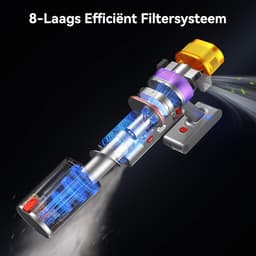 Draadloze Steelstofzuiger - Snoerloze Stofzuiger - Huis Reinigen - Automatische Zuigkrachtregeling - 1.8L Capaciteit - Goud — thumbnail 2
