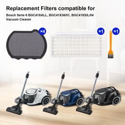 Dailygoods- Filteraccessoires Vervangend - Stofzuigerfilter - HEPA-filter - Schuimfilter - Reinigingsborstel - Compatibel met Bosch serie 6 — thumbnail 3