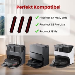 Dailygoods- Reinigingsborstels 3 Stuks - Rolborstel - Onderhoudsborstel - Afneembare Accessoires - Compatibel met Roborock S7/S8/G10s - Duurzaam Materiaal - Stofzuigerborstel — thumbnail 5
