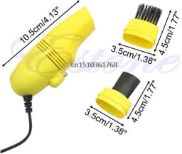 Mini USB Stofzuiger - Toetsenbordreiniger - Computer Schoonmaken - Draagbaar Ontwerp - Handheld - Zwart — thumbnail 3