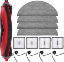13 Stuks Accessoirekit geschikt voor Roborock Q10 X5 / Q10 X5+ robotstofzuiger - 1 hoofdborstel, 4 dweilpads, 4 zijborstels, 4 filters — thumbnail 1