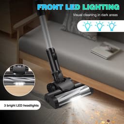 Lamor Stofzuiger - Steelstofzuiger - Draadloze Stofzuigers - 5-laags filtersysteem - 2,7kg - 110–240V - 3800W - 110 x 15 x 23,5cm — thumbnail 4