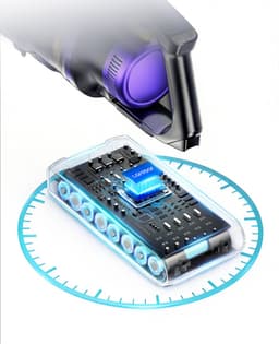 Laresar X11 draadloze stofzuiger, 55 kPa / 550 W, 60 min. batterijduur, 2 liter stofreservoir, groene LED-indicator, touchscreen, voor dierenharen, tapijten en harde vloeren — thumbnail 3
