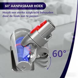 BLOSSOM Schroefvormige Anti-Klit Borstel voor Dyson V7/V8/V10/V11/V15 - Mini Turbo Zuigmond - Verwijdert Dierenharen, Mensenhaar & Huisstofmijt - Universeel Accessoire — thumbnail 3