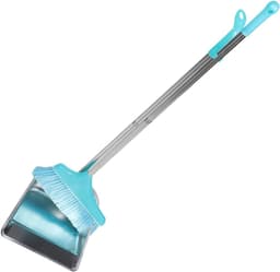 Stoffer en Blikset - Reinigingsset - Huishoudelijk Schoonmaken - Verstelbare Handgreep - 93 cm - Hemelsblauw — thumbnail 1