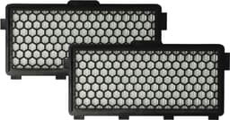 vhbw 2 stofzuigerfilters ter vervanging van Miele 5996880, 7226170, 5996882, 5996881, 7226150, 9616110 voor stofzuigers – HEPA-uitlaatfilter zwart wit — thumbnail 2