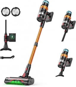Accu-staafstofzuiger - Zwart - 58 KPA - Draadloze Stofzuiger met Led-Touchscreen en Multifunctionele Accessoires - Voor Tapijt en Harde Vloeren — thumbnail 1
