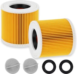 2 Cartridge Filter, WD3 Filter with 4 Mounting Screws Compatible with WD3, WD2, WD1, MV3, MV2, A, K, KNT, NT, SE and - ShopVlot — thumbnail 1