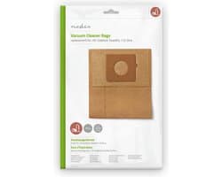 Nedis Stofzuigerzak - 10 Stuks - Papier - Meest verkocht voor: HE-Goldstar Sweefty / LG Dino - Bruin