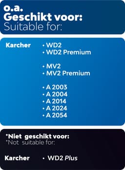 5x Dparts stofzuigerzakken geschikt voor Karcher WD2 en MV2 series - nr. 6.904-322.0 — thumbnail 3