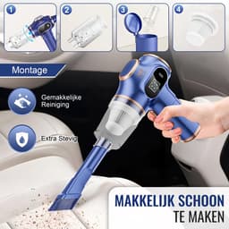 Ferodelli Kruimeldief - Handstofzuiger - Snoerloos - Auto Stofzuiger - Caravan - Car Vacuum Cleaner - Best Verkocht - Draadloos - Blauw — thumbnail 5