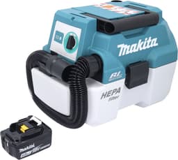 Makita DVC 750 LM1 accustofzuiger LXT 18 V 67 mbar 7,5 l borstelloos + 1x accu 4,0 Ah - zonder oplader — thumbnail 3
