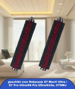 2 stuks reinigingsborstels geschikt voor Roborock S7 MaxV Ultra / S7 Pro Ultra/S8 Pro Ultra/G10s, CTDMJ rolborstel, onderhoudsborstel, afneembare accessoires voor hogedruk-reinigingsrollerborstels — thumbnail 1