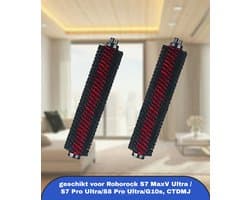2 stuks reinigingsborstels geschikt voor Roborock S7 MaxV Ultra / S7 Pro Ultra/S8 Pro Ultra/G10s, CTDMJ rolborstel, onderhoudsborstel, afneembare accessoires voor hogedruk-reinigingsrollerborstels