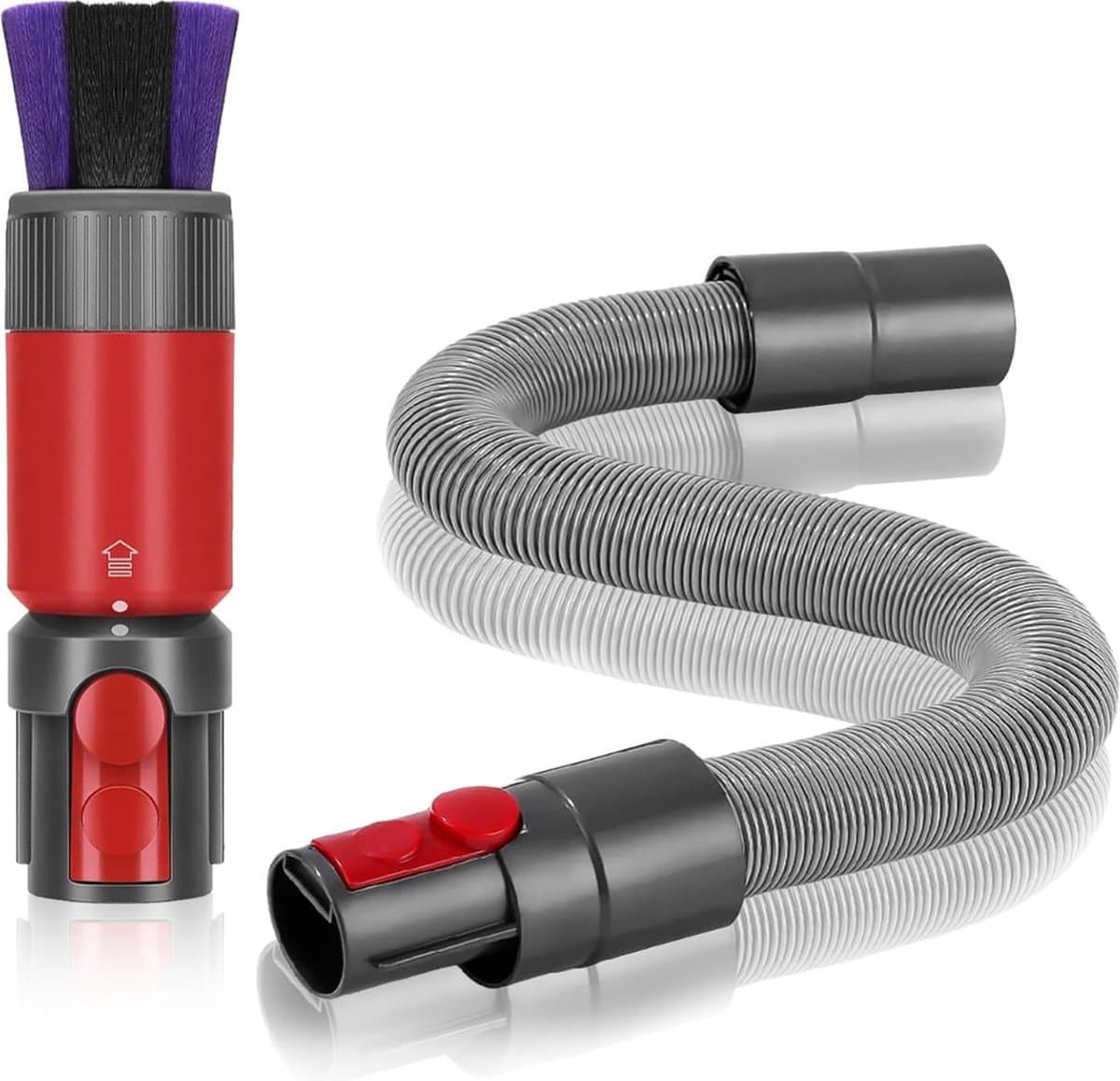 ZENC® Flexibele Slang & Anti-Kras Borstel Geschikt voor Dyson Steelstofzuiger V15, V11, V10, V8 & V7 - Mondstuk - Opzetstuk - Stofzuigeraccessoires - Grijs — afbeelding 1
