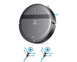 CleanWise Henk Robotstofzuiger + 4 zijborstels – Nederlands Product – Voor Huisdieren – Met Dweilfunctie & Laadstation – Dweilrobot – 4500 Pa – HEPA 14 – Ultra dun 7,4 cm – App & Spraakbediening – Voor Huisdierharen, Harde Vloeren & Tapijt
