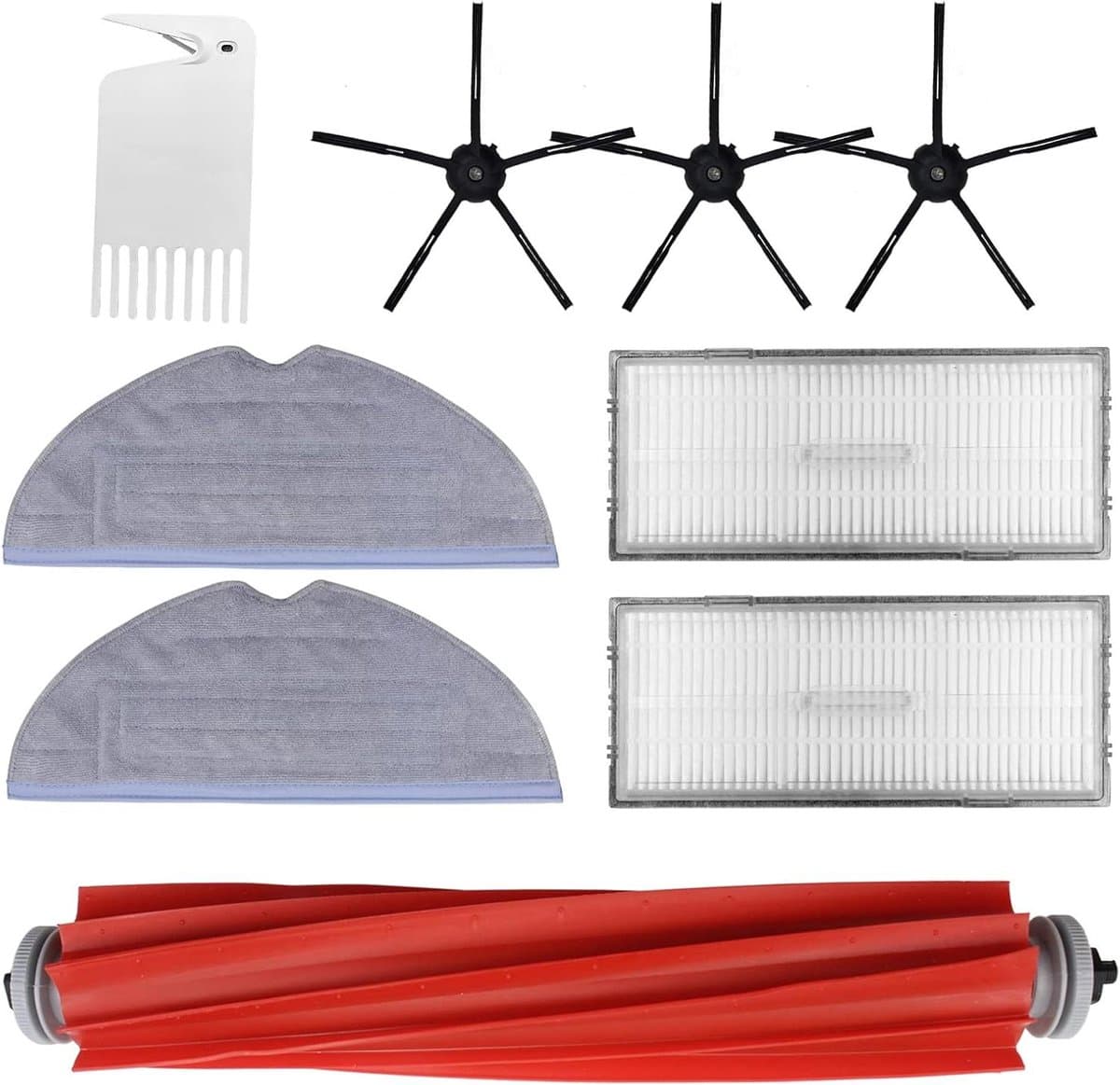 EGoods - Accessoireskit voor robotstofzuiger - compatibel met diverse modellen - vervangende onderdelen - borstel roller - filters - zijborstel - mopdoeken - schoonmaaktool — afbeelding 1