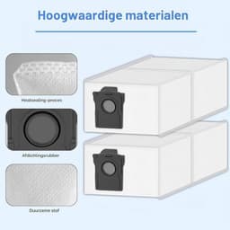 10 Stofzuigerzakken voor Dreame L10s/L20/L40/X40/X50/X60 Ultra, D10 Plus Gen 2, Aqua10, Mova P10 Pro/V50/S20 Ultra - Vervangende Stofzakken — thumbnail 5