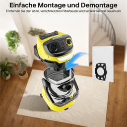 10 Stuks Vliesfilterzakken voor Kärcher WD2, WD3 en SE4001/SE4002 — thumbnail 1
