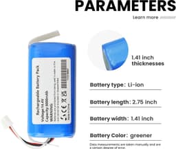 Vervangende stofzuigeraccu - 3000mAh - 14.4V — thumbnail 3