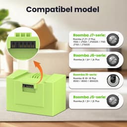 Stofzuigeraccu - 14,4 V - 5000 mAh - voor iRobot Roomba — thumbnail 3