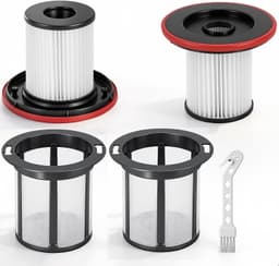 2-delige set HEPA-filters geschikt voor Bosch Unlimited 6-stofzuiger (12033215/12030438) - Wasbaar & herbruikbaar - hoge filtratie - vervangend filter geschikt voor Bosch Serie 6 inclusief - reinigingsborstel (voor BBS6/BCS6/BKS6/BSS6) — thumbnail 1