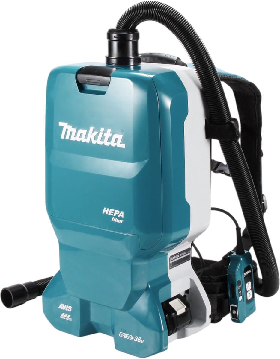 Makita DVC665ZU Accu Rugstofzuiger AWS 2x18V Basic Body — afbeelding 1