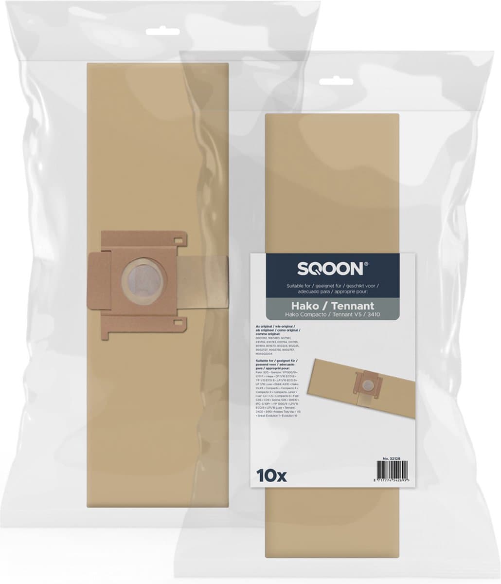 Stofzuigerzakken geschikt voor Hako Compacto 10 stuks - papier — afbeelding 1
