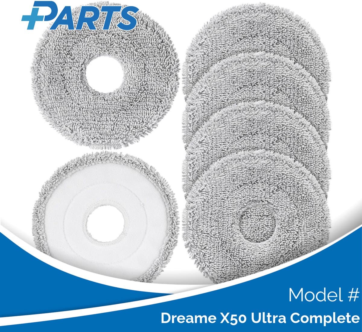 Dreame X50 Ultra Complete Dweilpads (6 Stuks, Plus.Parts® alternatief voor RMP8) — afbeelding 1