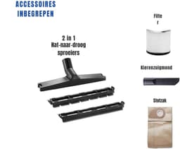 YOR® Steelstofzuiger met snoer - Steelstofzuiger - Stofzuiger - Blauw - ‎47cm x 39cm x 36cm — thumbnail 5