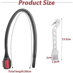 Flexibele Spleetmondstuk voor Stofzuigers, 58 cm Lange Platte Nozzle, Accessoires voor Grondige Reiniging, Ideaal voor Krappe Ruimtes en Hoeken — thumbnail 4
