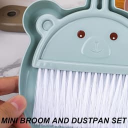 Kleine Stoffer Bezem Set - Mini Kruimel Veegmachine - Snelle Schoonmaak - Ergonomisch Ontworpen - 20 x 16 cm — thumbnail 3