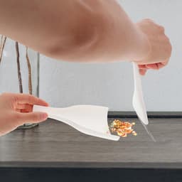 Mini Bezem Stofblik - Schoonmaakset Klein - Bureau Schoonmaken - Compact Ontwerp - 19.5 cm Lengte - Wit — thumbnail 5