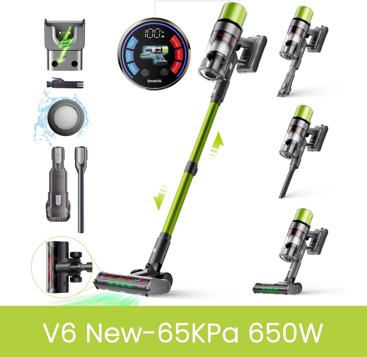 Trexxo - Stofzuiger - Draadloze Stofzuiger - LED - Steelstofzuiger - 650W - Krachtige zuigmodes - 65 min looptijd - Detecteert vuil — afbeelding 1