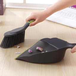 Mini Schoonmaakset - Stoffer Borstel - Bureau Reinigen - Ruimtebesparend Ontwerp - Compact Formaat - Grijsgroen — thumbnail 2