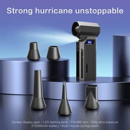Draagbare Handheld Luchtblazer - 110000 RPM Turbo Ventilator Snoerloze Elektrische Stofblazer — thumbnail 3