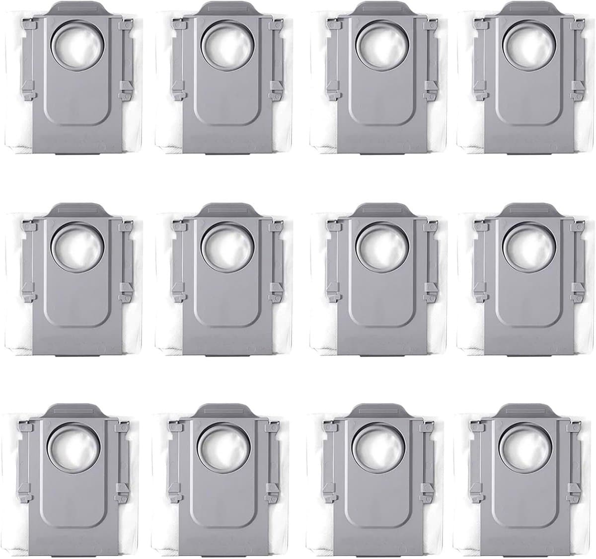 12 stuks vervangende stofzakken geschikt voor de Roborock Qrevo Curve/P20 Pro robotstofzuiger — afbeelding 1