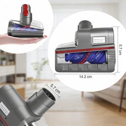 Schroefvormige klitvrije borstel - voor Dyson Steelstofzuiger V7,V8,V10,V11,V15(Niet compatibel met de V15 Detect Absolute) - Universele Stofzuigermond — thumbnail 4