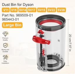 PromoHome Stofzuigercontainer geschikt voor Dyson V11, V15, SV14, SV15, SV17, SV22, SV28 - Hoogwaardig Reserveonderdeel voor Stofzuigers - Eenvoudige Installatie zonder Gereedschap — thumbnail 5