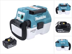 Makita DVC 750 LF1 accustofzuiger LXT 18 V 67 mbar 7,5 l borstelloos + 1x accu 3,0 Ah - zonder oplader — thumbnail 1