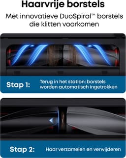 eufy Robotstofzuiger Omni E25 met 6 stofzakken, HydroJet dweilsysteem, 20.000 Pa zuigkracht, DuoSpiral borstels die ontklitten, CornerRover arm voor het schoonmaken van hoeken, alles-in-één station — thumbnail 4