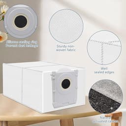 Stofzuigerzak Geschikt voor Ecovacs Deebot X8 PRO Omni/ T50 Pro Omni/T50 Max Pro/T50 Omni robotstofzuiger, actieve koolstofzak accessoires, 10 stuks 3L capaciteit stofzuigerzakken,reserveonderdelen — thumbnail 5