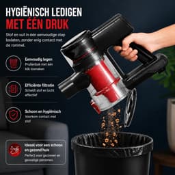 Steelstofzuiger Draadloos 4-in-1 – 49 Min Accuduur – HEPA Filter – LED Verlichting – 2 Zuigstanden — thumbnail 3