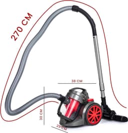 Aura® Steelstofzuiger met snoer - Steelstofzuiger - Stofzuiger - Zwart - ‎42cm x 39cm x 35cm — thumbnail 4