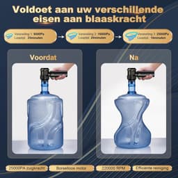 Draadloze Handstofzuiger - Mini Stofzuiger - Auto en Huis Reinigen - 4-in-1 Blaas- en Zuigfunctie - 25.000 Pa - Zwart — thumbnail 5