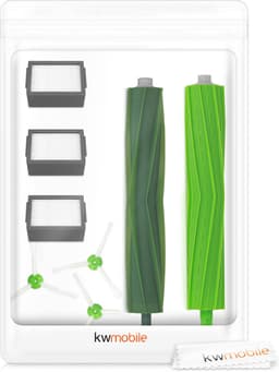 kwmobile reserveonderdelen compatibel met iRobot - Set van 8 - Geschikt voor Roomba e5, i7 en i7+ met 3 filters, 3 zijborstels en 2 hoofdborstels — thumbnail 5
